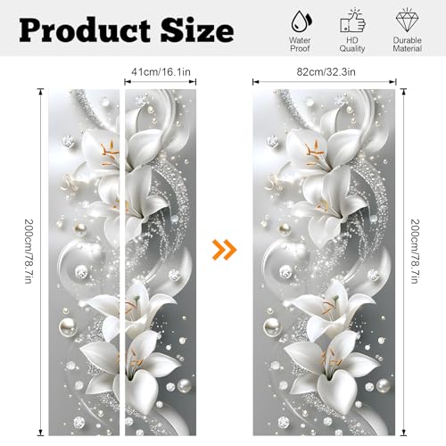 AOHMPT Self-Adhesive Refrigerator Wrap Set - Removable Vinyl Fridge Stickers, Peel & Stick Door Mural Decor for Kitchen, Bar, Office 32.3x78.7 - Image 2
