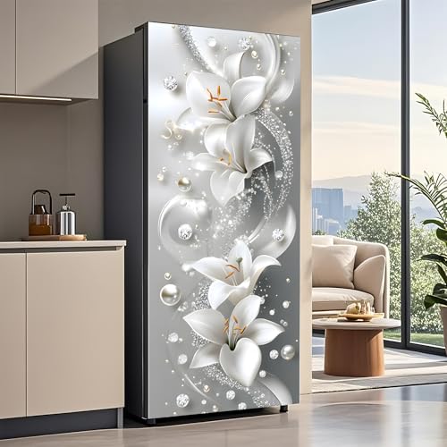 AOHMPT Self-Adhesive Refrigerator Wrap Set - Removable Vinyl Fridge Stickers, Peel & Stick Door Mural Decor for Kitchen, Bar, Office 32.3x78.7 - Image 1