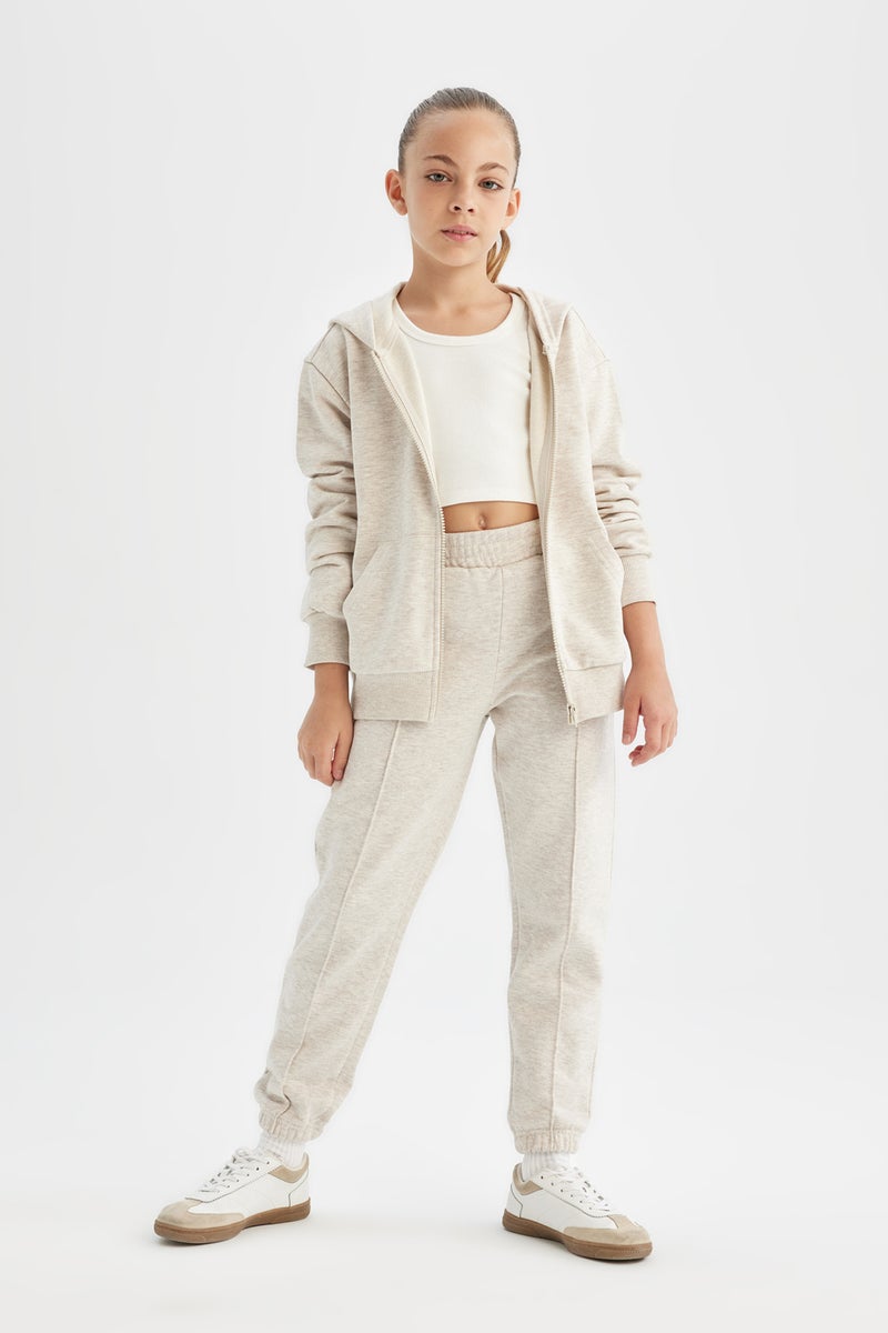 DeFacto Girl Basic Hooded Zippered School Cardigan - Image 4
