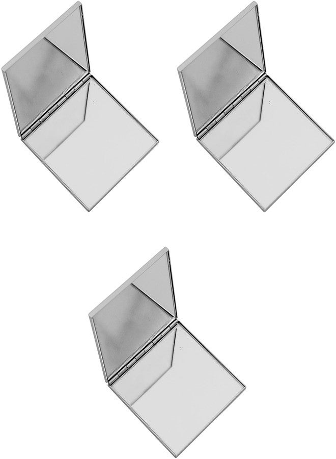 Stephanie Imports Set of 3 Double Sided Magnifying Square Compact Mirrors with Rhinestones (Clear) - Image 3