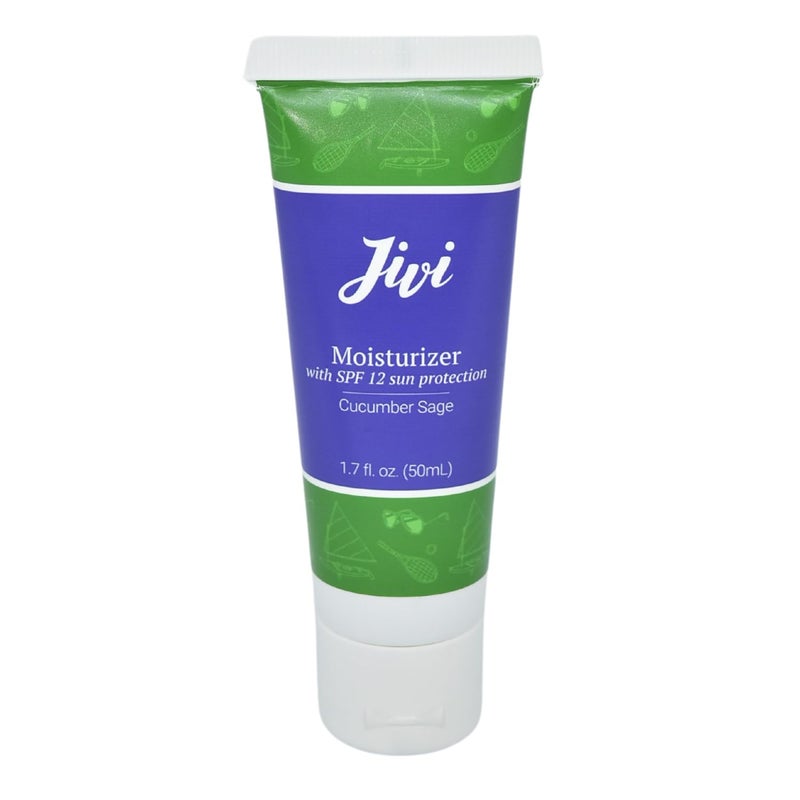 Jivi Face Moisturizer with SPF 12 Sun Protection Cucumber Sage  Reduces Redness and Prevents Sun Damage  100 Natural with Organic Ingredients  Made for Sensitive and Oily Skin  17 fl oz 