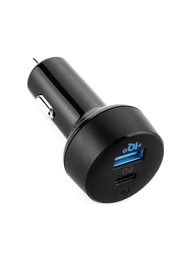 USB C Car Charger, 35W PowerDrive PD＋ 2 Car Adapter With 20W PD Port For iPad, iPhone 12/12 Pro and 15W Fast Charge Port For Samsung S10/S9/S8 Black - Image 2