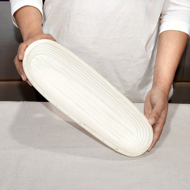 1 Banneton Sourdough Proofing Basket L Large With Liner Non Stick Food Safe Rattan Dough Bowl For Baking Kitchen Use - Image 3