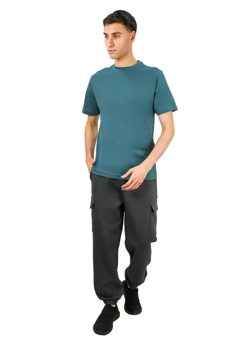 GIORDANO Men's Giordano Cotton Crewneck Slim Fit Tee - Short Sleeve