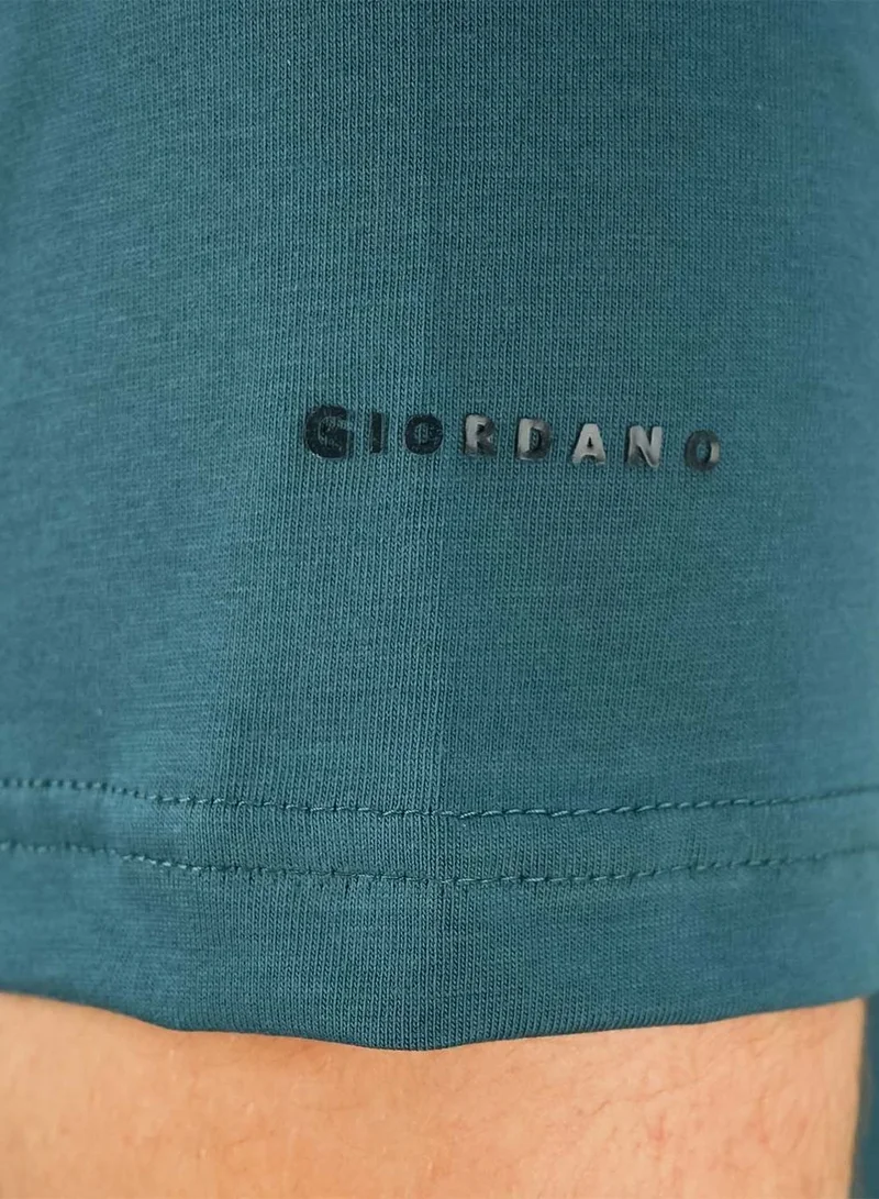 GIORDANO  Men's Giordano Cotton Crewneck Slim Fit Tee - Short Sleeve for Men | Best Price UAE