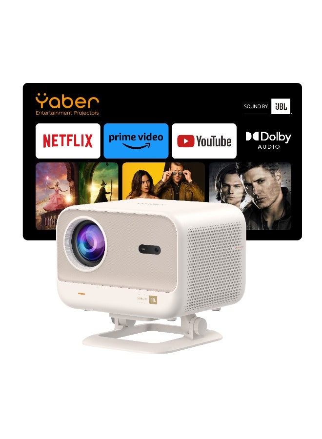 Yaber L2 plus Projector with JBL Sound, 8W, 700 ANSI Lumens, 1080p FHD - White - Image 5