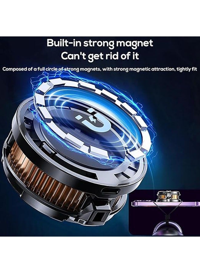 Memo Mobile Phone Cooler, Mobile Phone Cooling Fan, Mobile Phone Cooler with Semiconductor Cooling Chip - RGB Cooling Fan for Mobile Gaming, Live Streaming, Almost Almost All Mobile Phone Outdoor Vlogs - Image 3