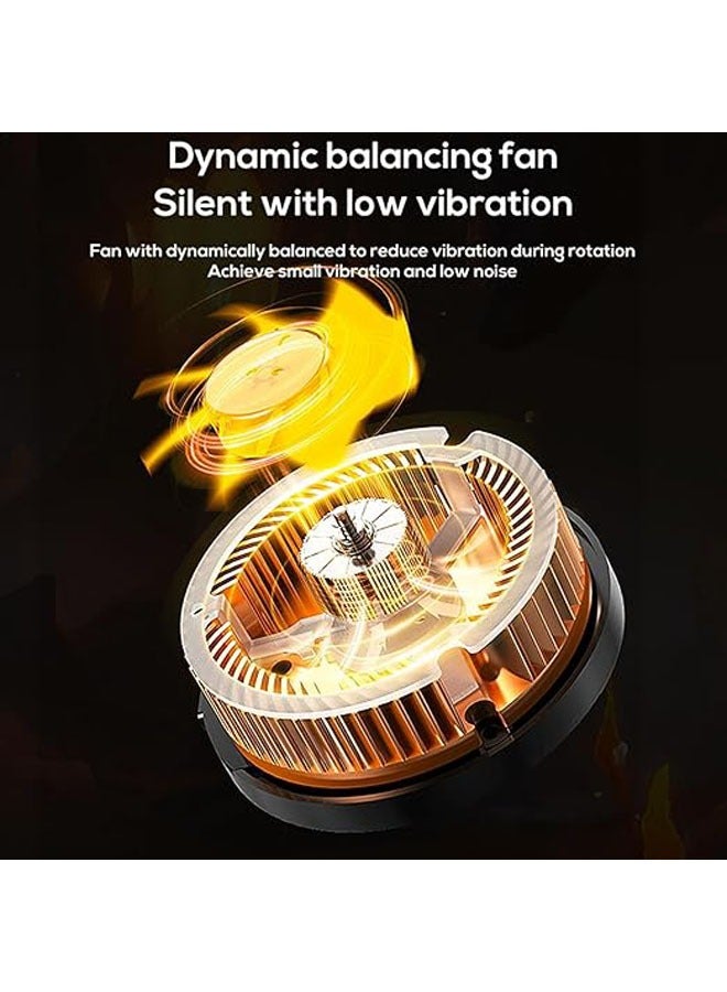 Memo Mobile Phone Cooler, Mobile Phone Cooling Fan, Mobile Phone Cooler with Semiconductor Cooling Chip - RGB Cooling Fan for Mobile Gaming, Live Streaming, Almost Almost All Mobile Phone Outdoor Vlogs - Image 4