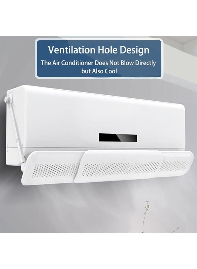 Split Ac Air Flow Deflector, Slim, Length  Angle Adjustable Air Conditioner Deflector helps Cooling/Heating Air Circulation, Anti Blast, Wind Baffle and Direction, Anti-Condensation - Image 3