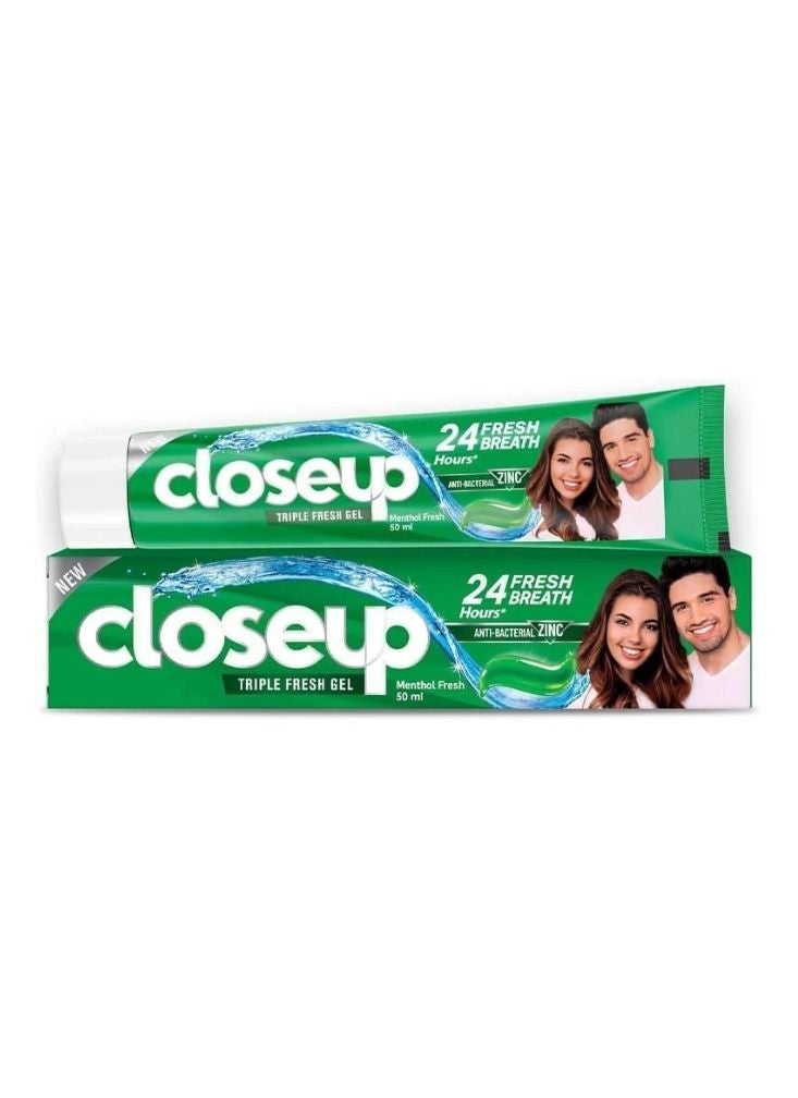 Closeup Triple Fresh Gel Toothpaste Menthol Fresh 160ml – Long Lasting Fresh Breath & Whitening - Image 1