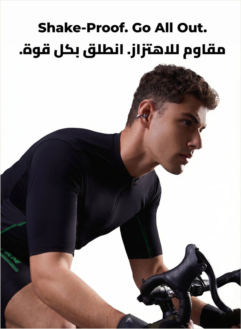 ساناج سماعات SANAG S6S Pro II اللاسلكية، سماعات بلوتوث 5.3 مفتوحة بمشبك الأذن، صوت Hi-Fi بمحرك مزدوج، مكالمات واضحة كالكريستال بميكروفون ثنائي ENC، عمر بطارية طويل 42 ساعة، رياضية مقاومة للعرق IPX4، متوافقة مع نظامَي iOS و Android — أسود - Image 5