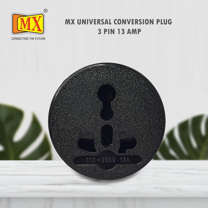 MX MX UK Plug Type G Universal Travel Adapter 3 Pin Round Shape Travel Power Plug Converter Compatible in UK Countries UK Adapter for Indian Flat Pin Socket Perfect for Laptop Camera Charger  - Image 2
