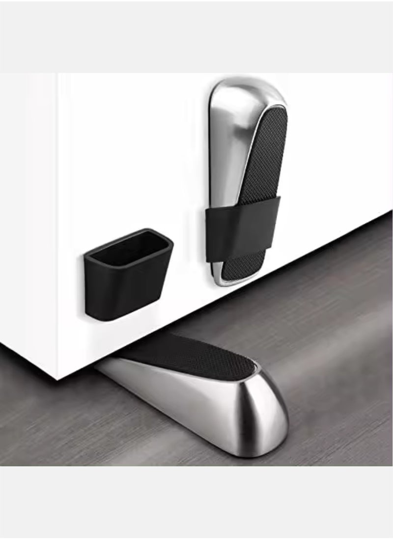 Generic Heavy Duty Door Stoppers 2 Pack Strongest Door Stop Wedge with Storage Case Non-Scratching Door Holder Anti-Skid Durable Rubber Doorstop for Home Office and School Fit All Types of Floor  - Image 2