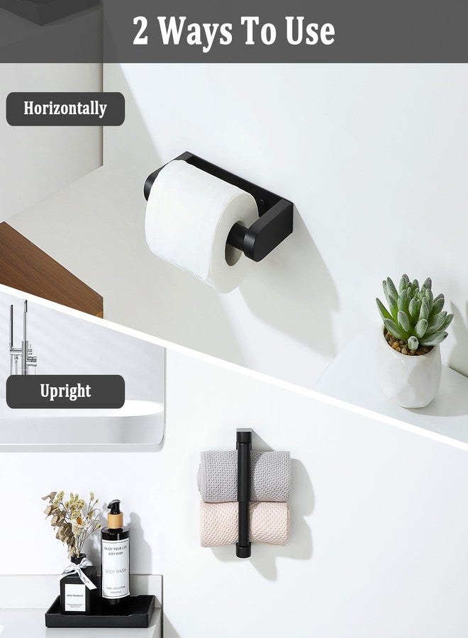 Alise Black Toilet Paper Holder, Double Post Spring Loaded Bathroom Toilet Paper Holder Wall Mount SUS304 Stainless Steel Tissue Holder Toilet Paper Roll Holder for Washroom, RV - Image 4