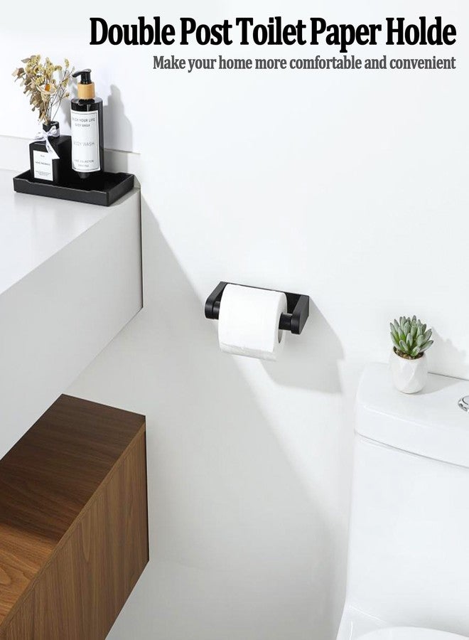 Alise Black Toilet Paper Holder, Double Post Spring Loaded Bathroom Toilet Paper Holder Wall Mount SUS304 Stainless Steel Tissue Holder Toilet Paper Roll Holder for Washroom, RV - Image 3