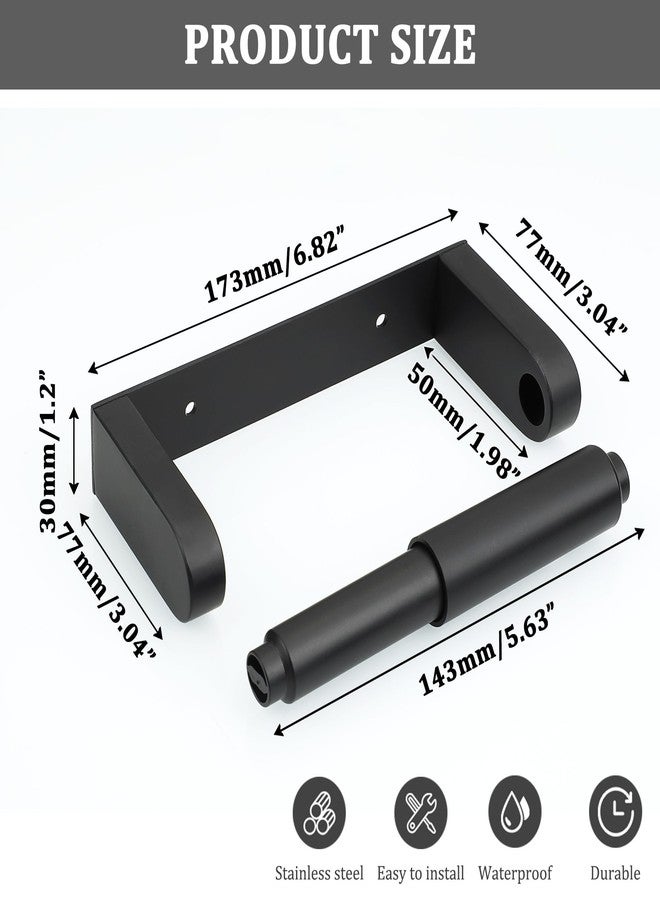 Alise Black Toilet Paper Holder, Double Post Spring Loaded Bathroom Toilet Paper Holder Wall Mount SUS304 Stainless Steel Tissue Holder Toilet Paper Roll Holder for Washroom, RV - Image 5