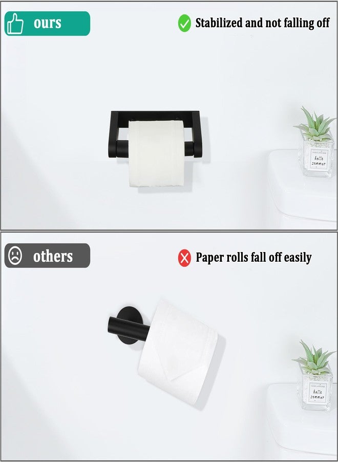 Alise Black Toilet Paper Holder, Double Post Spring Loaded Bathroom Toilet Paper Holder Wall Mount SUS304 Stainless Steel Tissue Holder Toilet Paper Roll Holder for Washroom, RV - Image 2