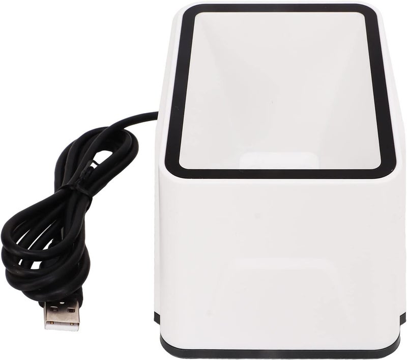 Automatic 1D 2D QR Barcode Scanner, Fast Decoding Scanner, USB Interface with Mobile Payment Use, Ideal for Mobile Payment, White - Image 1