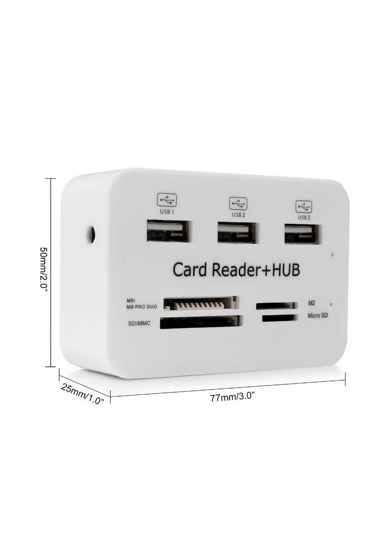 ماركة غير محددة قارئ بطاقات متعدد الوظائف + موزع USB بـ 3 منافذ – أداء عالي وسرعة نقل فائقة!  - Image 3