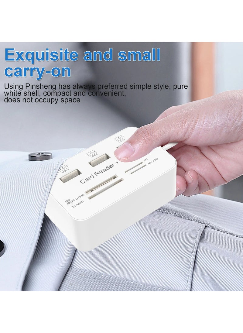 ماركة غير محددة قارئ بطاقات متعدد الوظائف + موزع USB بـ 3 منافذ – أداء عالي وسرعة نقل فائقة!  - Image 4