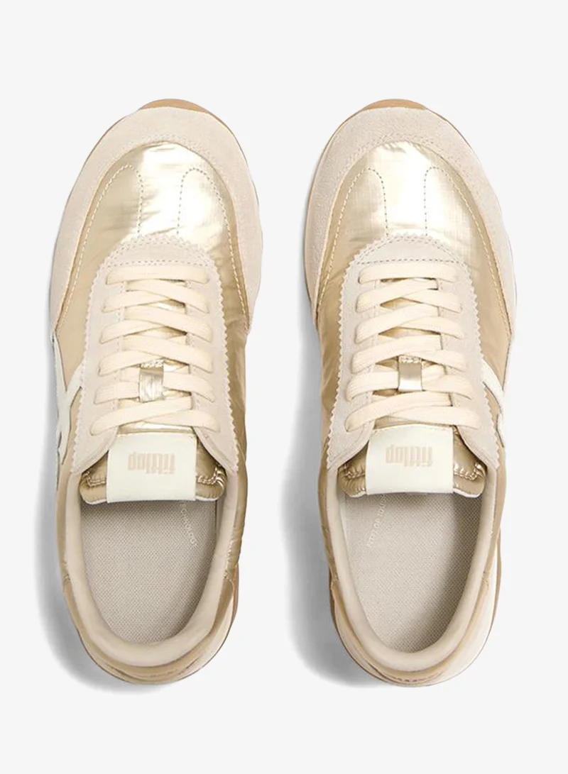 فيت فلوب RETRO-Q FF METALLIC-FABRIC/SUEDE SNEAKERS