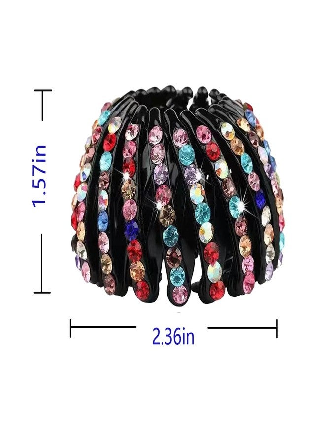7 Pcs Bird Nest hairpins Hair non-slip design Diamond sparkling expandable bun fixed hair claw for women and girls - Image 3