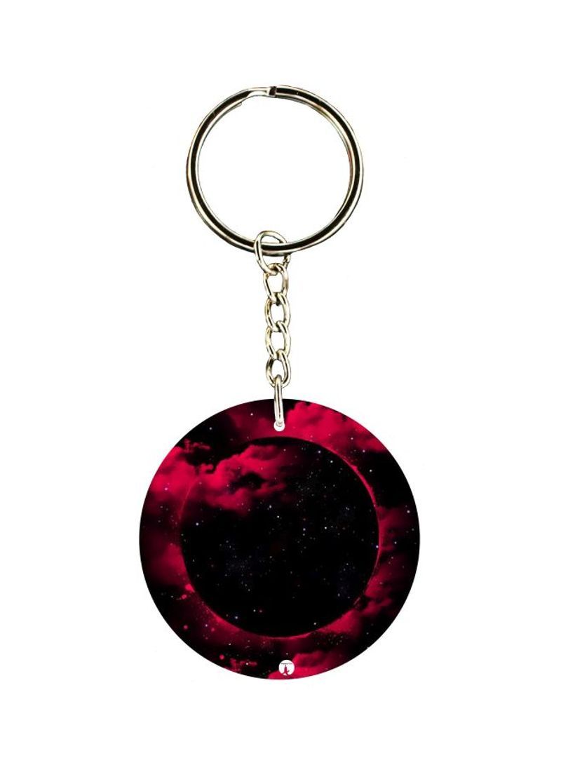 Moon Printed Pocket Keychain