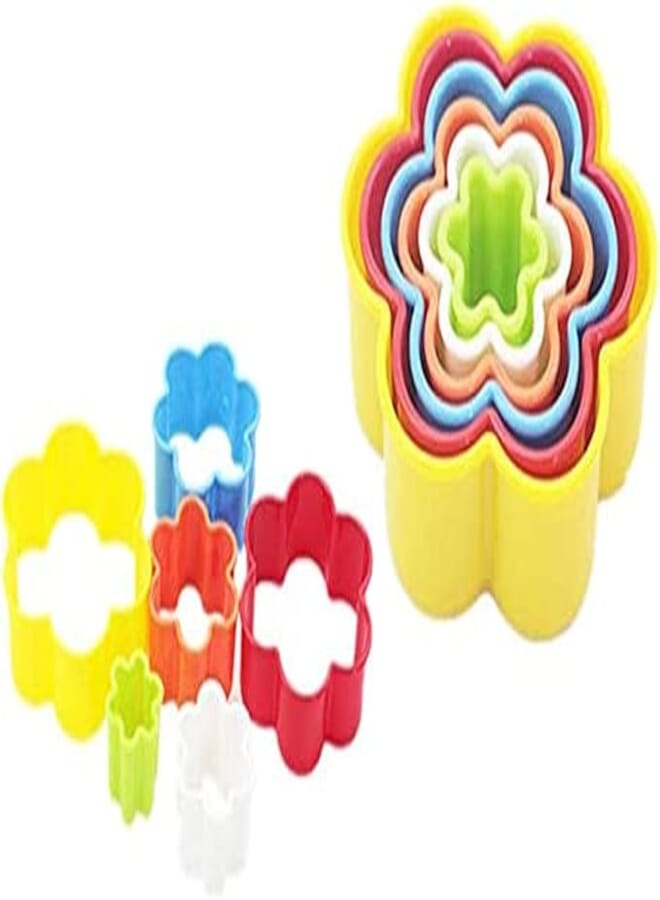 Spaceshoop Generic 5-Piece Multi-Color Round Plastic Cookie Cutter Set