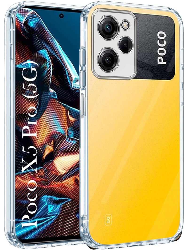 Jkobi غطاء خلفي Jkobi لهاتف Poco X5 Pro 5G (حافظة سيليكون شفافة مضادة للصدمات مع حماية للكاميرا | ناعمة ومرنة | شفافة) - Image 1