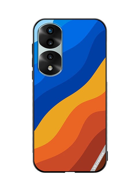 Protective Case Cover For Honor 70 Pro plus Multicolor Waves Design