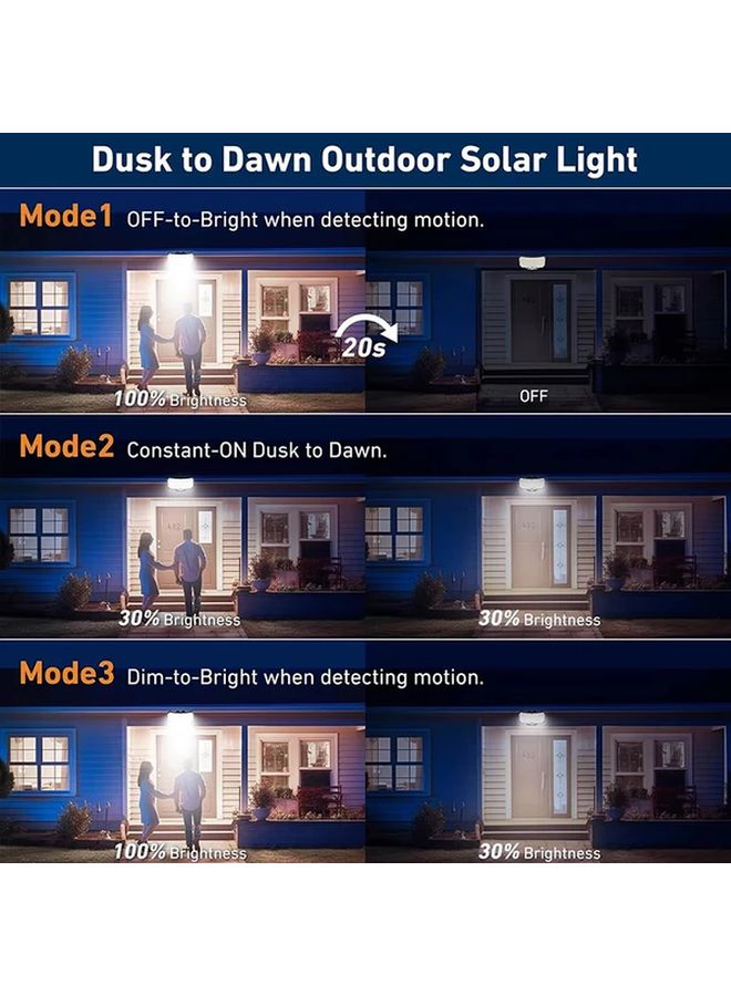 1pc Smart 234LED Solar Light Motion Sensor Outdoor Wall Lamp 3 Modes - Image 4