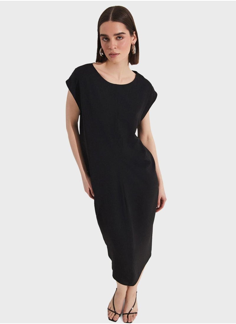 JUNE Round Neck Knitted Dress - Image 1