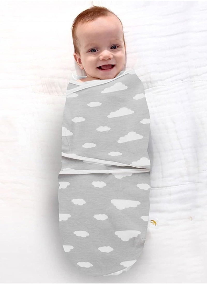 3 Pcs Newborn Swaddle Blanket Wrap 0-3 Months 100% Breathable Cotton Swaddlers Sleep Sack with Adjustable Wings for Baby Boys and Baby Girls - Image 4