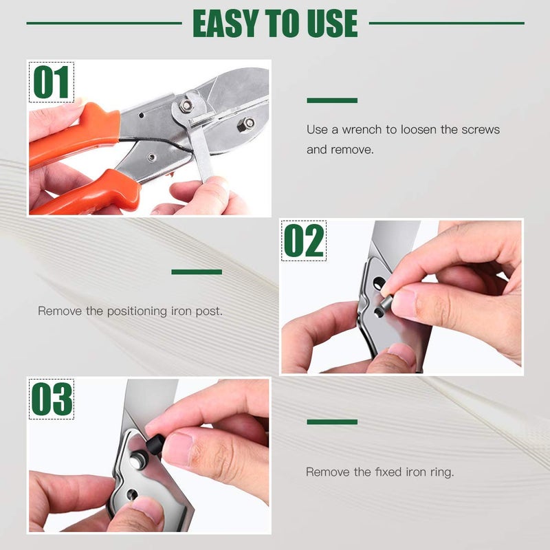 Multi Angle Miter Shear Cutter with Wrench and Upgrade Spare Blades Quarter Round Cutting Tool for Wire Troughs Softcut Corners 45 Degree to 135 Degree - Image 2