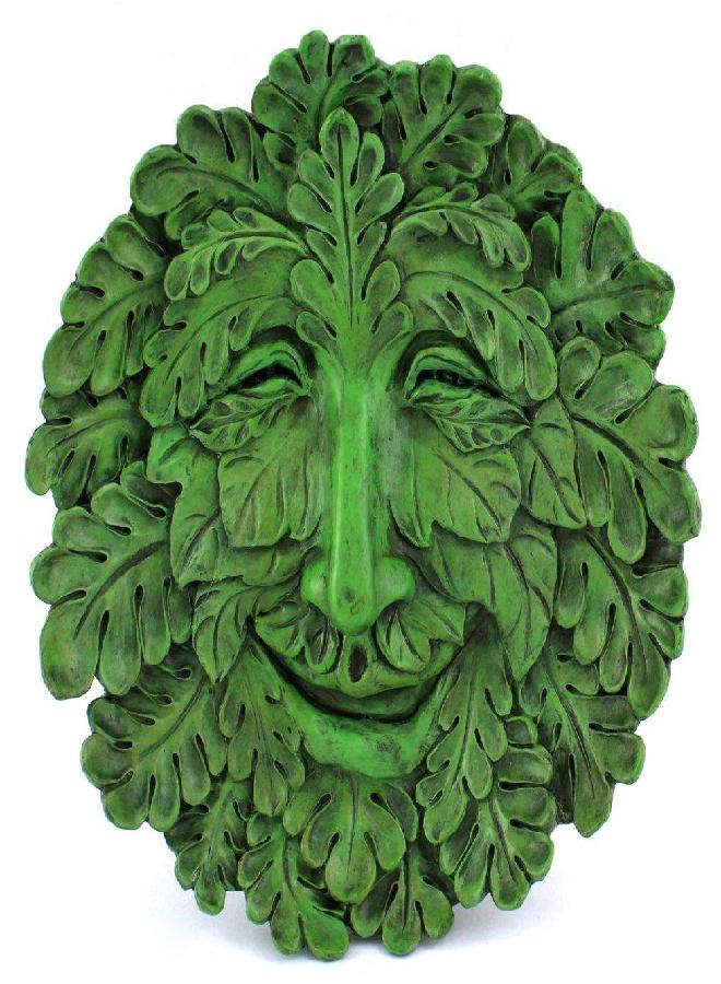 Top Collection Top Collection Garden Oak Green Man Hanging Plaque, Large  - Image 2