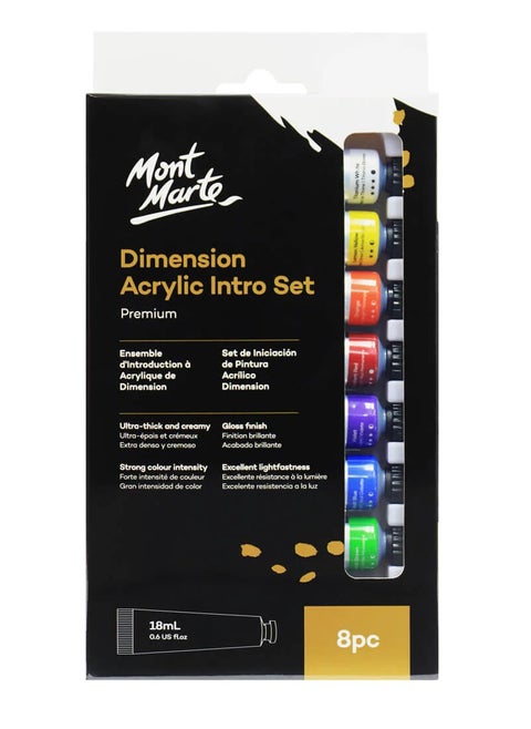 8-Piece Signature Dimension Acrylic Paint Intro Set 18ml Tubes