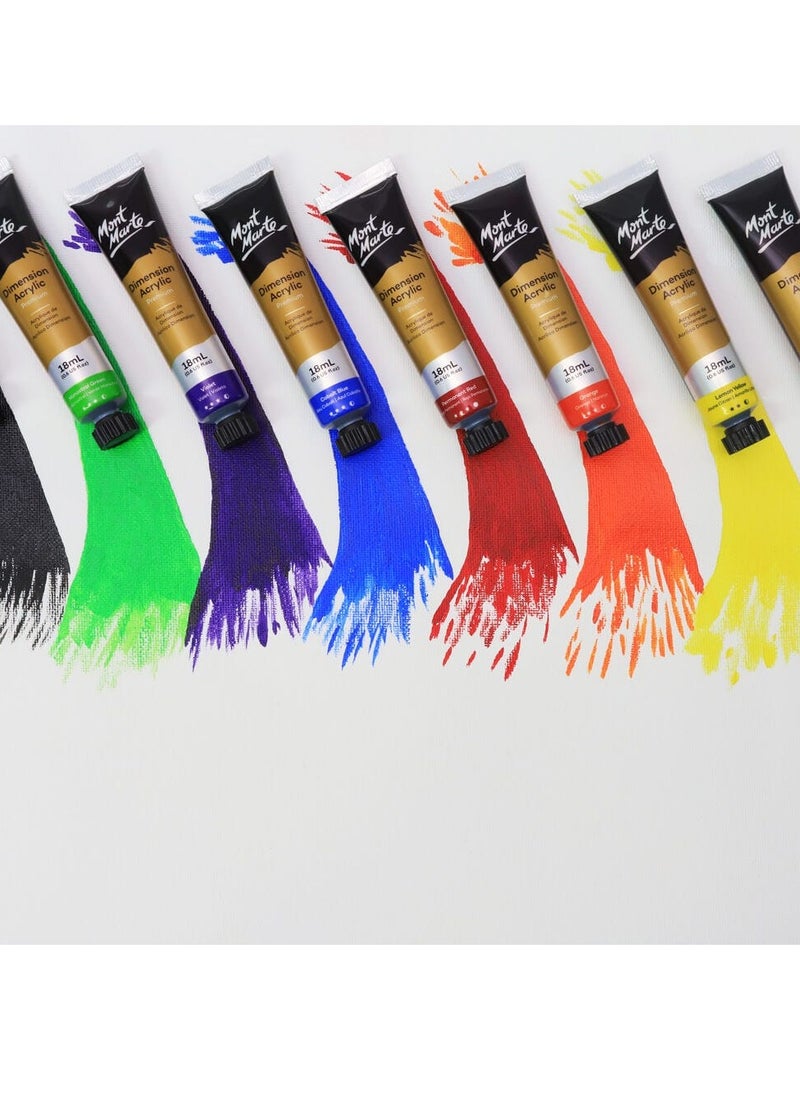 Mont Marte - 8-Piece Signature Dimension Acrylic Paint Intro Set 18ml Tubes - Image 1