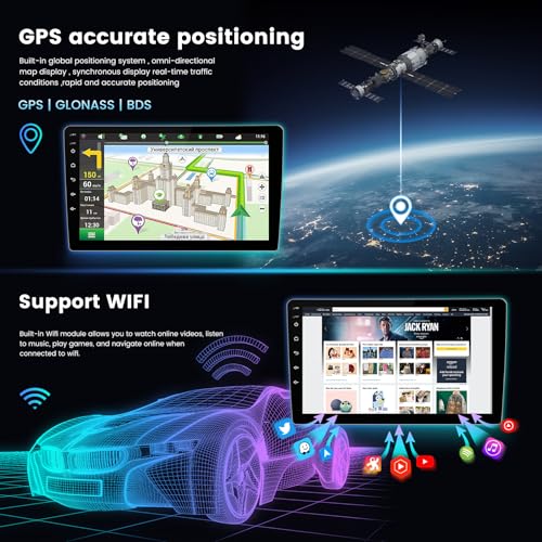 RONGJI Car Stereo for Lexus ES300 ES330, 8Core Android 14 Radio Player 9" QLED Touch Screen GPS Navigation for Lexus ES250 ES300 ES330 XV30 2001 2002 2003 2004 2005 2006 Car-Play & Android Auto Head Unit - Image 5