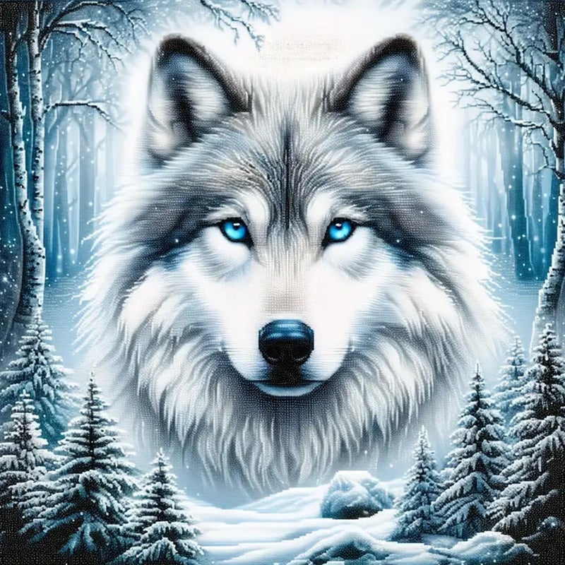 KTHOFCY 5D DIY Diamond Painting Kits for Adults, Animal Wolf Full Drill Embroidery Cross Stitch Crystal Rhinestone Paintings Pictures Arts Wall Decor Painting Dots Kits 11.8X11.8 inch - Image 1