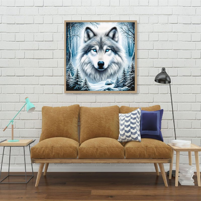 KTHOFCY 5D DIY Diamond Painting Kits for Adults, Animal Wolf Full Drill Embroidery Cross Stitch Crystal Rhinestone Paintings Pictures Arts Wall Decor Painting Dots Kits 11.8X11.8 inch - Image 2