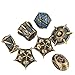 UDIXI Dragon Metal Dice Set DD 7die Polyhedral Dice Set with Unique Shape for DND Role Playing GamesBronze with Blue Number - Image 4