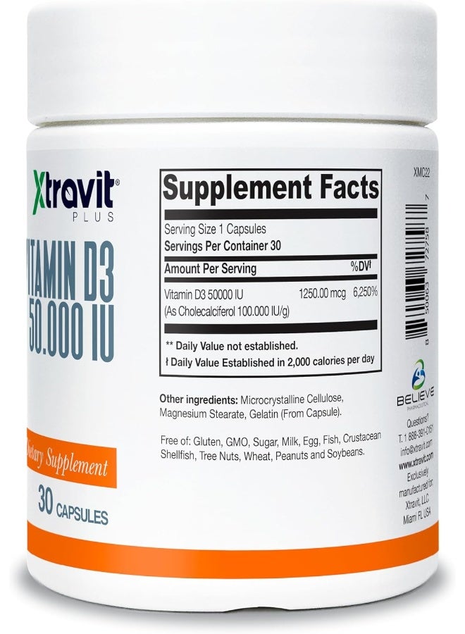 Xtravit Vitamin D3 Supplement 50000 IU for Men and Women - Image 2