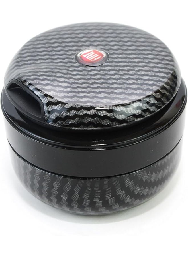 Carbon Car Ashtray with Lid Easy Clean Up with ceramic liner car cup and Blue Led - Fiat - Image 1