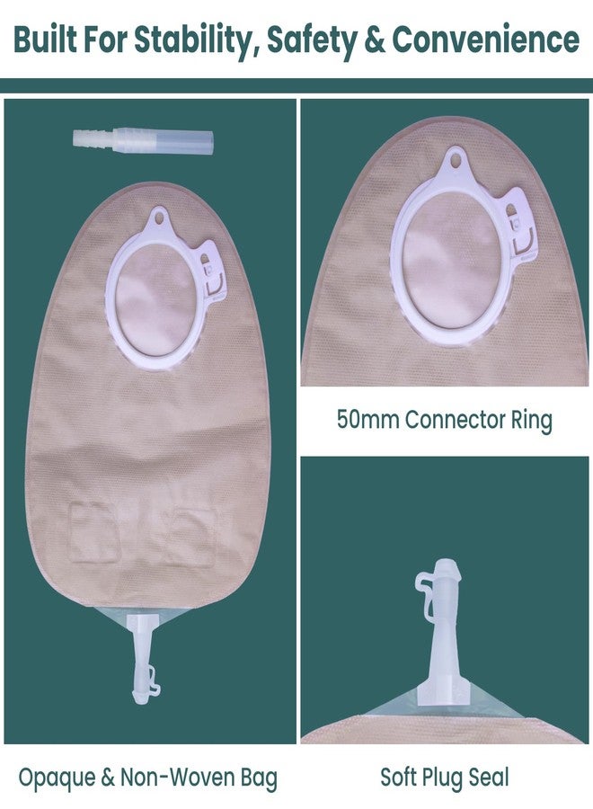 MED PU 2601-11499 - Two-Piece 60 mm Drainable Urostomy Bag, Opaque Pouch, Anti-Backflow Valve (5) - Image 3