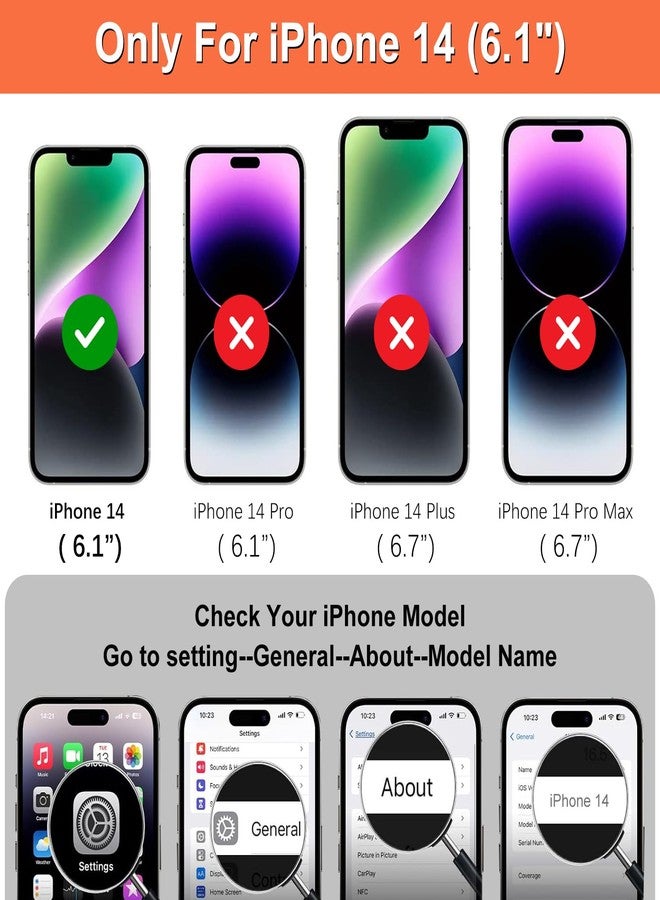 آي كوفر كايس جراب iCoverCase متوافق مع هاتف iPhone 14، جراب كروسبودي مع حزام للنساء، جراب محفظة للهاتف مع حامل بطاقات، جراب قلاب من الجلد الصناعي بسحاب، مقاس 6.1 بوصة (أسود) - Image 2