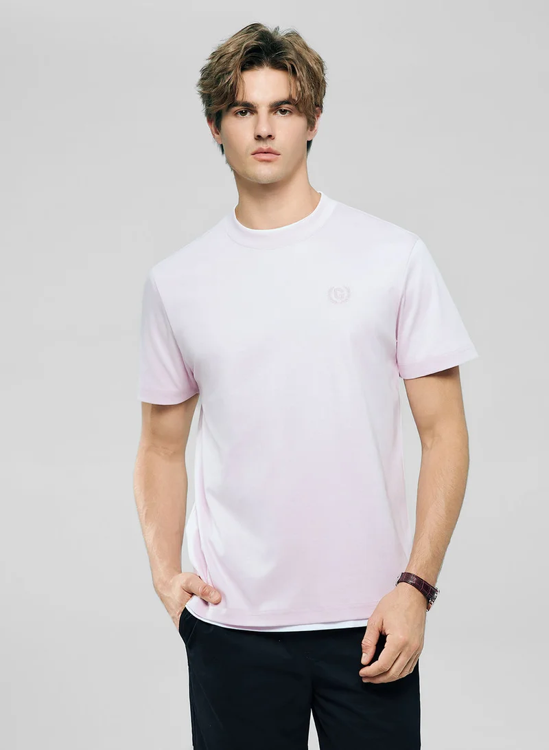 GIORDANO Men's Slim Fit Liquid Touch Cotton Crew Neck Tee