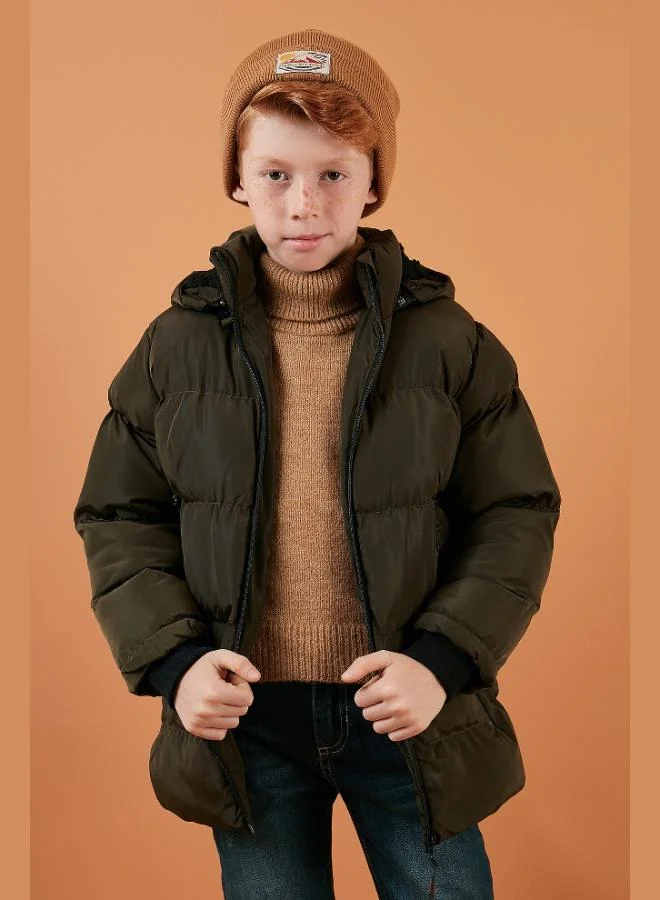 Lela Lela Plush Lined Detachable Hooded Puffer Jacket Boy's JACKET 5763038