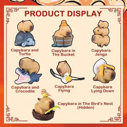 BEEMAI Capybara Series 6PCs Set of 6 No Repeat Blind Box Figures Random Design Cute Figures Collectible Toys Birthday Gifts - Image 5