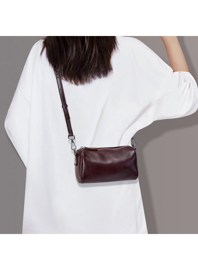 St&Sat [top Grain Leather] حقيبة كتف نسائية، حقيبة صدر، حقيبة يد، حقيبة وسادة، حقيبة برميل - Image 2