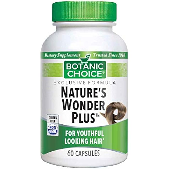 Botanic Choice Nature’s Wonder Plus-Ashwagandha, Biotin, Inositol, Fo-ti Powder - 60 Capsules - Image 1